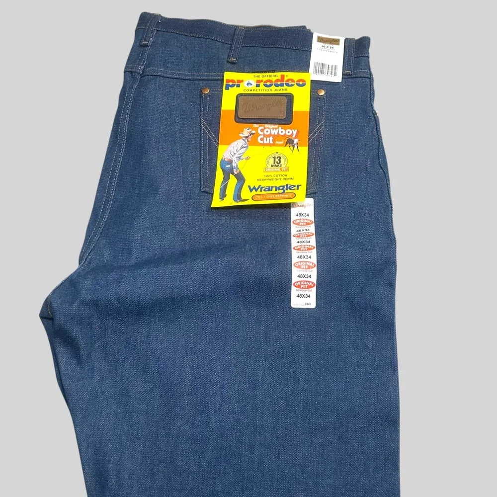 Lot of 4 NWT Wrangler 13MWZ Cowboy Cut Jeans 48x34 Original Fit Pro Rodeo Denim